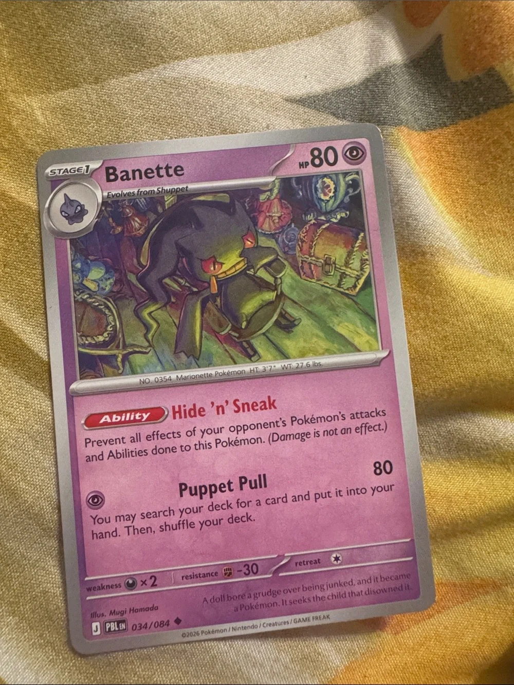 Banette Pokémon Trading Card